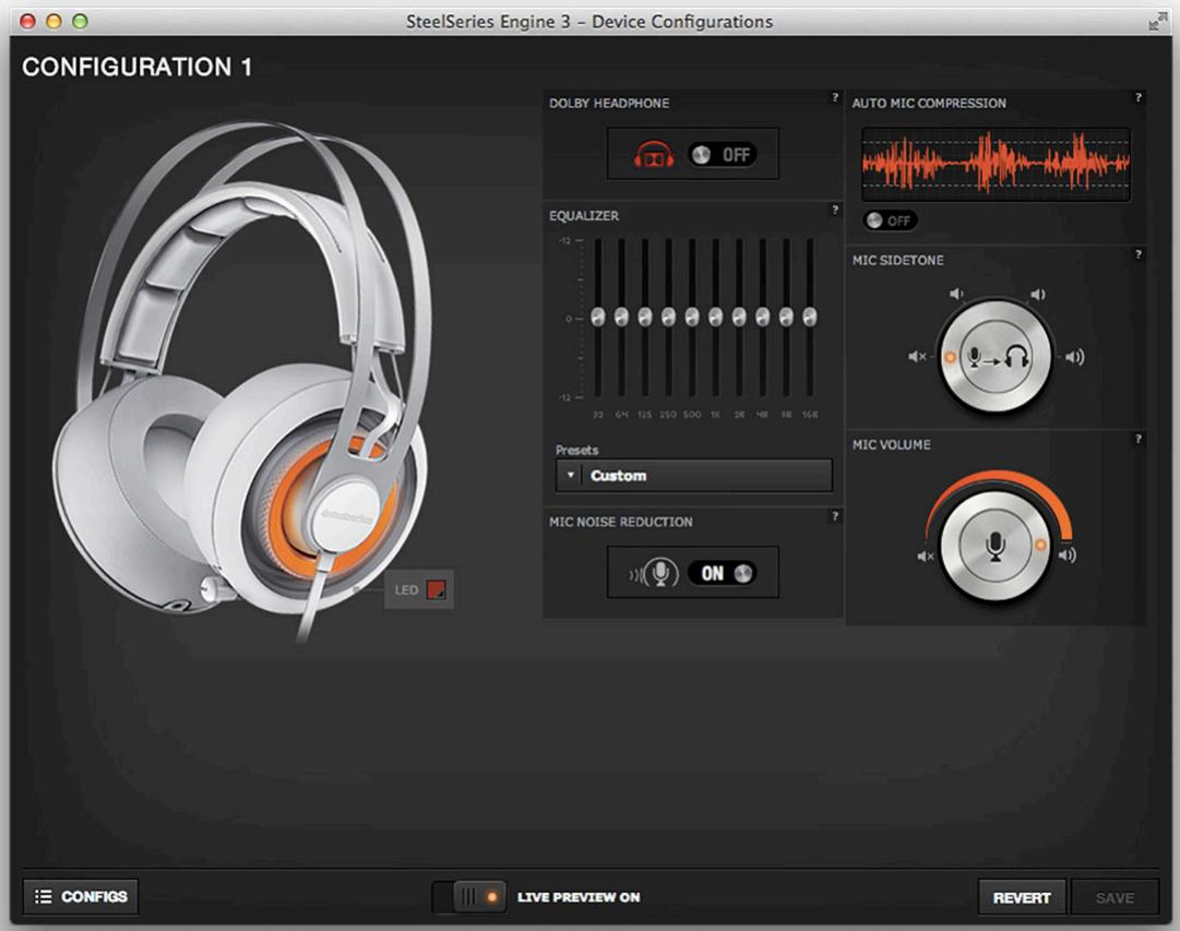 STEELSERIES APEX M800 - Siberia Elite Configuration Window - 1