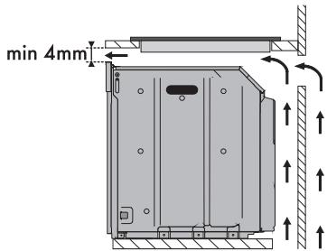 SMEG PM3953D - Sur le compartiment d'encastrement du four - 2