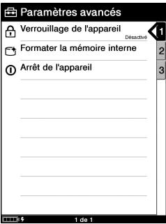 SONY PRS300 - Éléments du menu Paramètres - 5