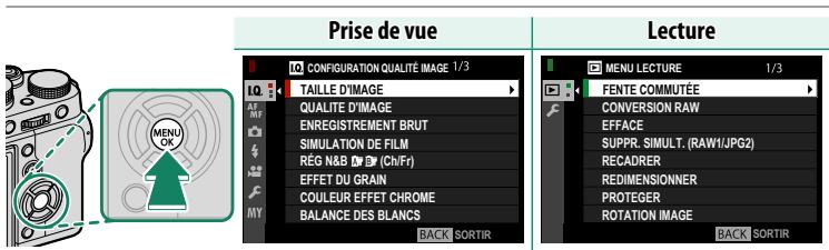 FUJIFILM XT3 - Utilisation des menus - 1