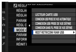 FUJIFILM XT3 - Enregistrement et chargement des réglages de l'appareil photo (FUJIFILM X Acquire) - 1