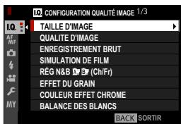 FUJIFILM XT3 - Utilisation des menus - 2