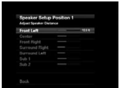 HARMAN KARDON AVR-660 - Menu Réglage de la distance des enceintes - 1