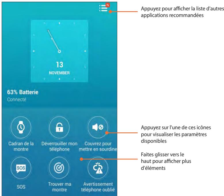 ASUS ZEN WATCH - Écran d'accueil de l'application zenwatch manager - 1