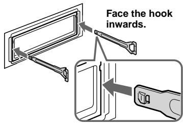 Face the hook inwards.