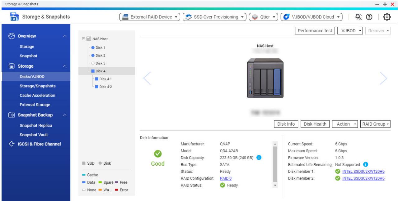 QNAP TS-231K - État de l'adaptateur de disque - 1