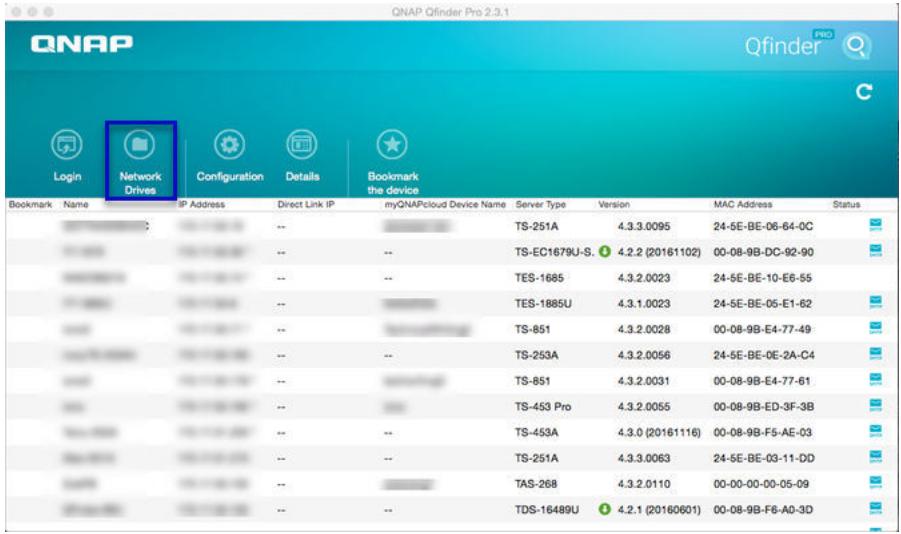 QNAP TS-231K - Montage d'un dossier partagé sur un ordinateur Mac - 1