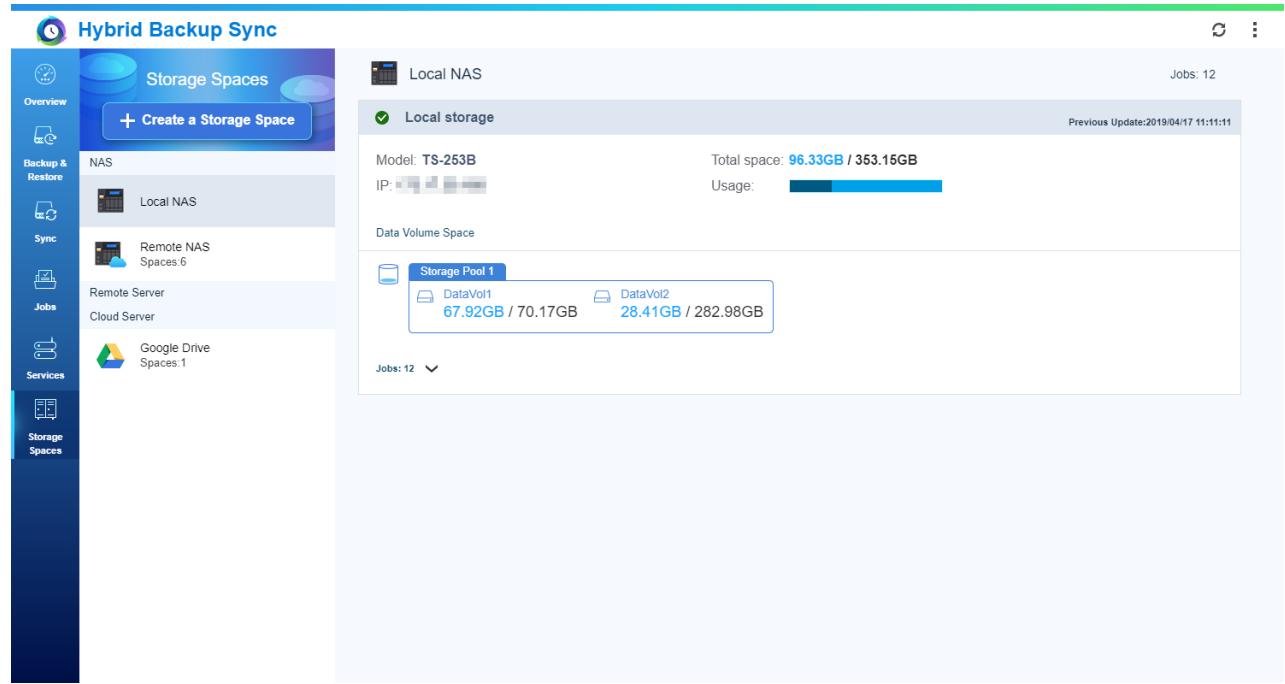 QNAP TS-231K - Espaces de stockage - 1