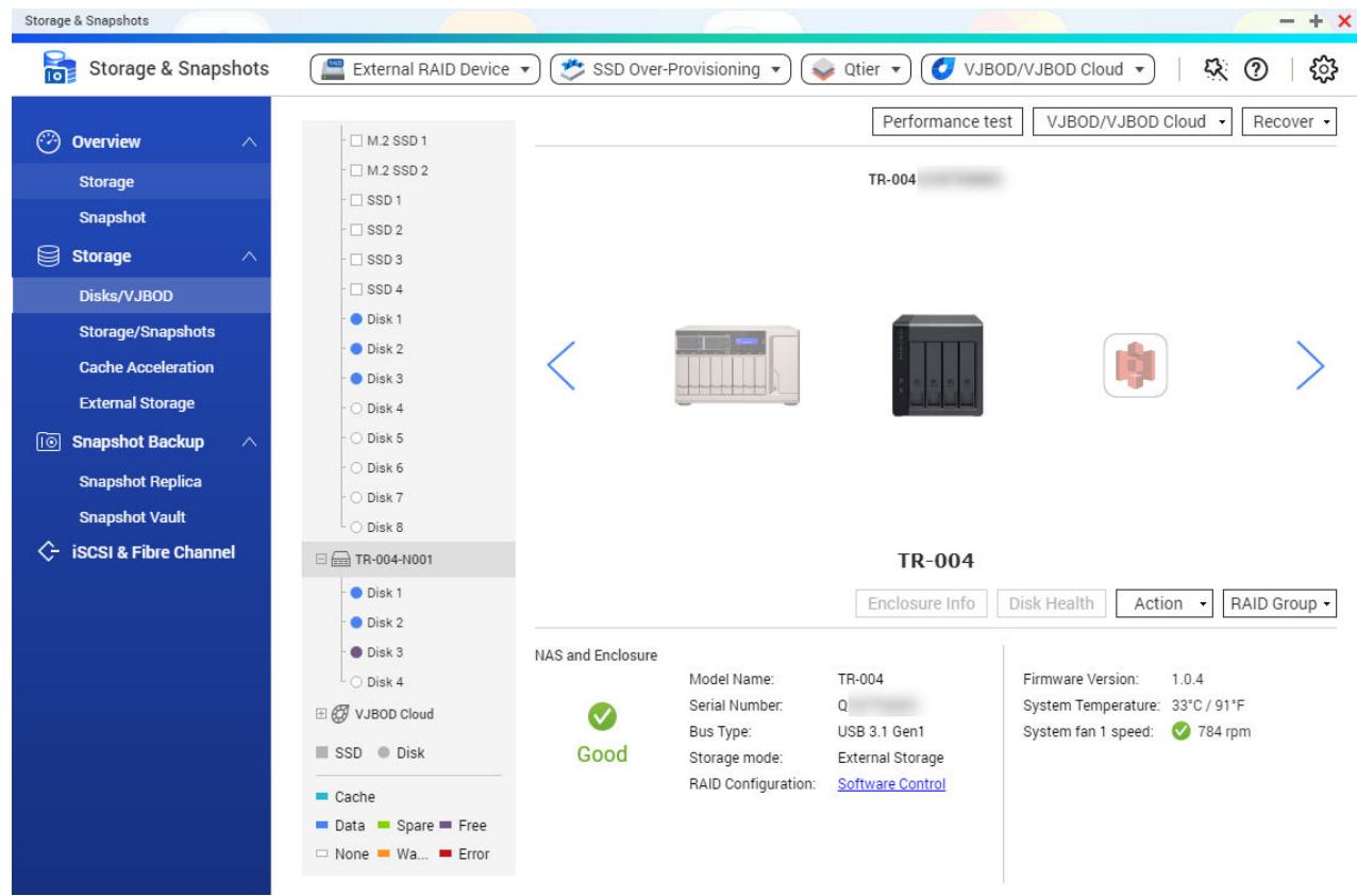 QNAP TS-231K - Santé du boîtier RAID - 1