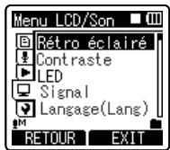 OLYMPUS DM 550 - Méthode de paramétrage du menu - 4