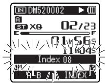 OLYMPUS DM 550 - Effacement d'une marque index ou d'une marque temp: - 1