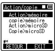 OLYMPUS DM 550 - Déplacer/copier des fichiers [Action/copie] (Pour DM-520) - 2