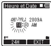OLYMPUS DM 550 - Appuyez sur la touche▶l ou ↓ pour sélectionner l'élément à configurer. - 1