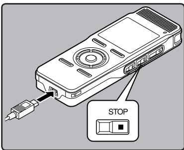 OLYMPUS DM 550 - Rechargement par connexion à un ordinateur via un port USB - 1