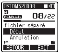OLYMPUS DM 550 - Fractionnement des fichiers [fichier divisé] (Pour DM-520) - 2