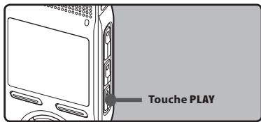 OLYMPUS DM 550 - Quand l'enregistreur est en mode d'enregistrement, appuyez sur la touche PLAY. - 1