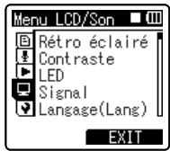 OLYMPUS DM 550 - Méthode de paramétrage du menu - 3