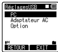 OLYMPUS DM 550 - Appuyez sur la touche ^+ ou - pour selectionner I'elément a configurer. - 1
