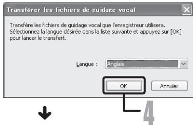 OLYMPUS DM 550 - Copiez les données du guide vocal. - 1