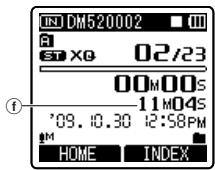 OLYMPUS DM 550 - Appuyez sur la touche STOP pour arreter l'enregistrement. - 1