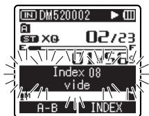 OLYMPUS DM 550 - Effacement d'une marque index ou d'une marque temp: - 2