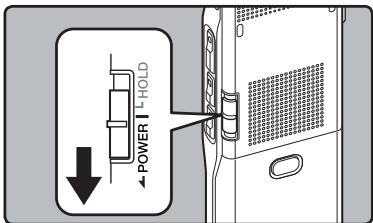 OLYMPUS DM 550 - Allumer l'alimentation - 1