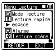 OLYMPUS DM 550 - Sélectionnez [Lecture scène] dans le menu en [Menu Lecture]. - 1