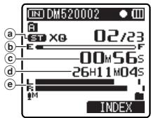 OLYMPUS DM 550 - Appuyez sur la touche REC● pour démarrer l'enregistrement. - 1