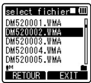 OLYMPUS DM 550 - Réorganisation des fichiers [Remplacer] - 2