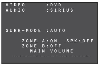 MARANTZ SR 6003 - CHANGER LES INFORMATIONS SIRIUS SUR L'AFFICHEUR DU PANNEAU AVANT - 6