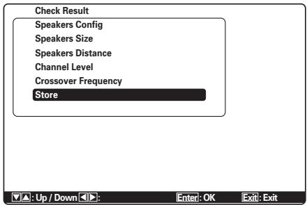 MARANTZ SR 6003 - Mise en mémoire des résultats des mesures - 1