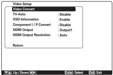 MARANTZ SR 6003 - VIDEO SETUP (CONFIGURATION VIDÉO) - 1
