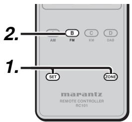 MARANTZ SR 6003 - CHANGER LES COMMANDES DE CONTRÔLE DE ZONE (RC 101) POUR LA ZONE B - 1