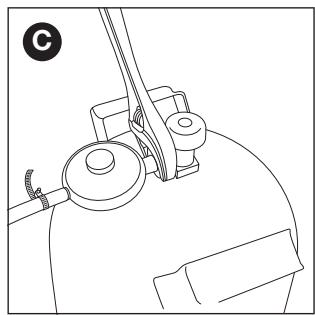 BARBECOOK BARBECUE GAZ QUISSON - Raccorder le tuyau et la bonbonne au détendeur - 3