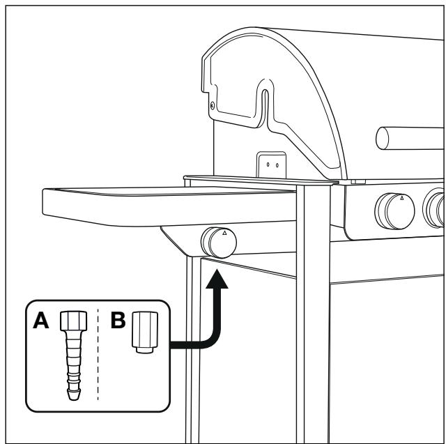 BARBECOOK BARBECUE GAZ QUISSON - Raccorder le tuyau à l'appareil - 2