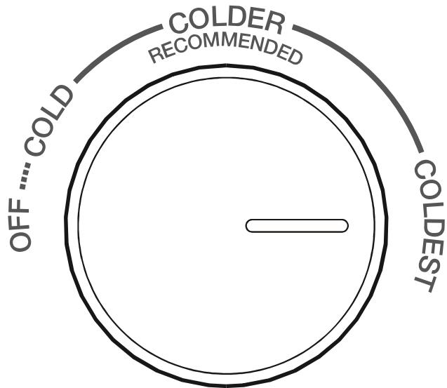 SCHNEIDER SCCB285NFW - Réglage de la température du compartiment réfrigérateur - 1