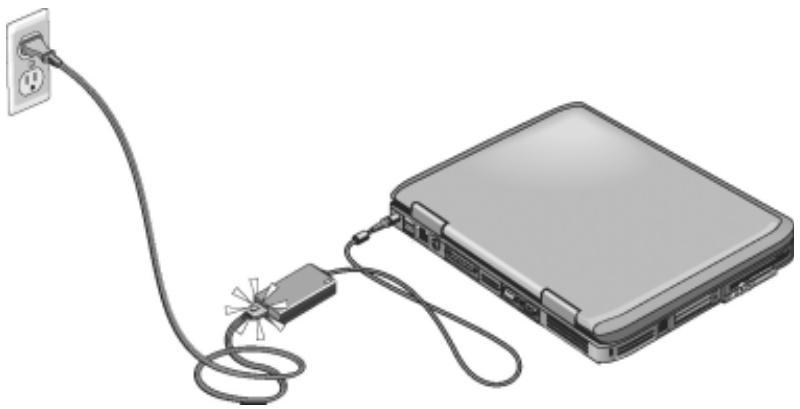 COMPAQ 319954-051 - Étape 2 : branchement de l'adaptateur secteur - 3
