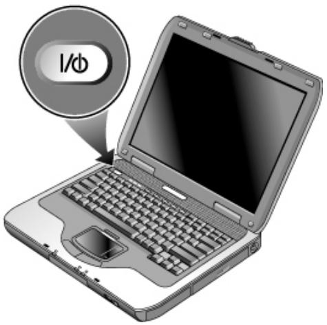 COMPAQ 319954-051 - Étape 4 : mise sous tension du portable - 1