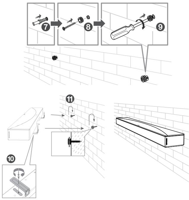 TCL Q85HE - Montage mural de la barre de son - 3