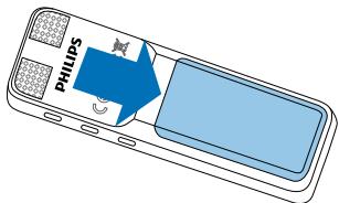 PHILIPS DVT1200 - Insérer les piles ou accus - 1