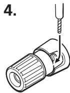 MARANTZ CR-502 - Raccordement des câbles d'enceinte - 1