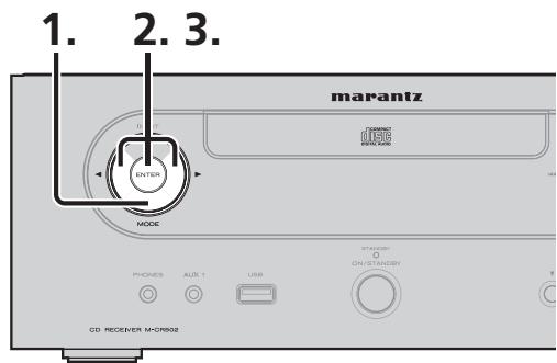 MARANTZ CR-502 - Réglage des caractéristiques de l'ampli (enceinte a, b) - 1