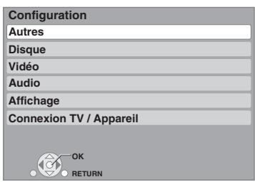 YAMAHA BDS-2900 - Opérations du menu configuration - 1