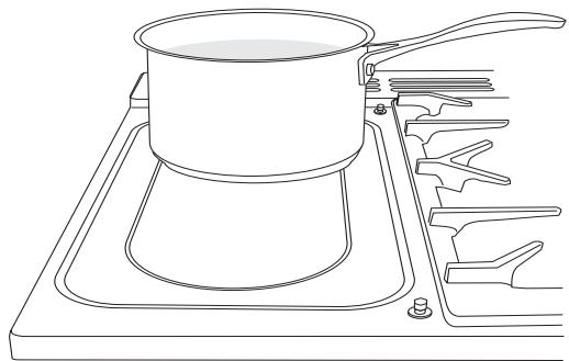 FALCON CDL 110 DFCR - Utilisation avec une casserole - 1