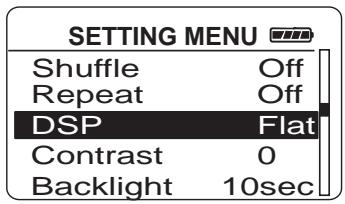 THOMSON PDP 2810 - Customisation du niveau de sortie DSP (élément du menu EQ) - 1