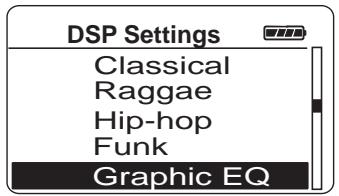 THOMSON PDP 2810 - Customisation du niveau de sortie DSP (élément du menu EQ) - 2