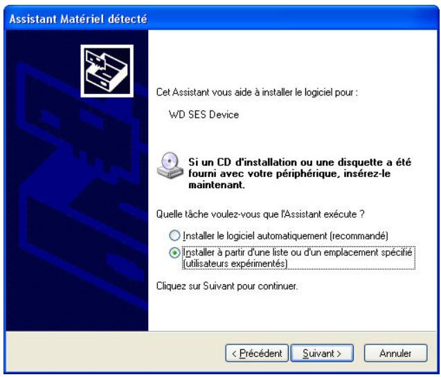 WESTERN DIGITAL WDBMTAOO20BBK-EE - Installation du lecteur manuellement - 2
