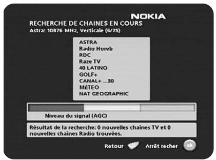 NOKIA 110 - Recherche de chaînes en cours - 1
