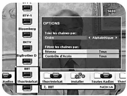 NOKIA 110 - Tri et filtrage des chaînes - 1