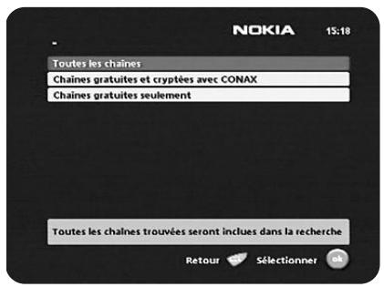 NOKIA 110 - Options de recherche automatique - 3